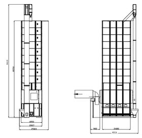 Batch Type 15 Tons Paddy Dryer Machine Automatic Feed And Control Cycling